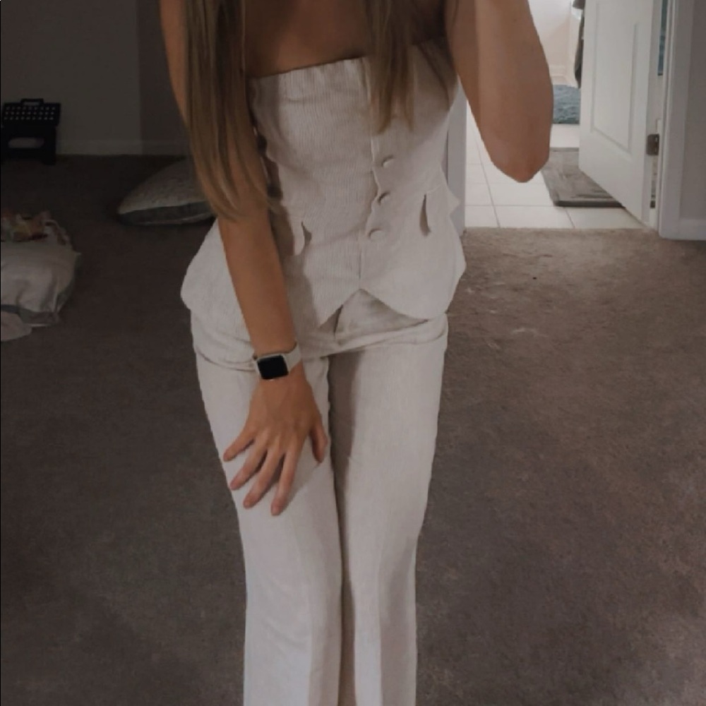 Business casual Linen Set.